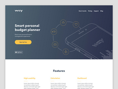 Daily UI #003 — Landing Page 003 dailyui design landing page money app