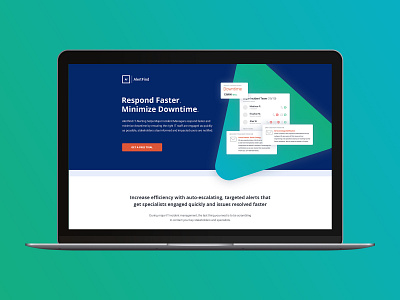 Landing Page Design - AlertFind IT Alerting clean color conversion rate creative design graphic design growth landing page marketing photoshop ppc ui web web design