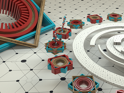 Path for shapes 3d abstract art cinema 4d conceptart creative inspiration motion graphics octanerender render