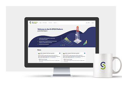 Landing page flat induction landing logo s mockup web design website