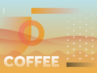 Foodtopia Coffee food identity illustration