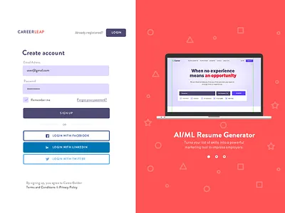 Sign in page for upcoming project sign sign design sign in sign in page