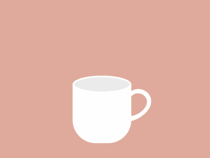 Tuesday morning animation coffee cup
