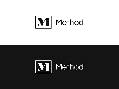 Method icon letter logo m marketing method symbol typography