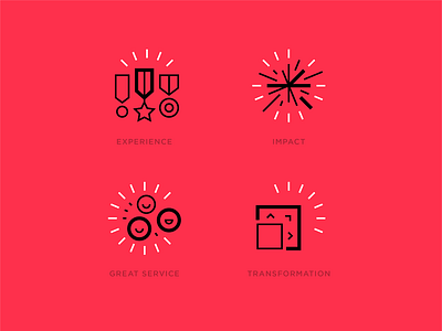 Job icons business icons business value icons dynamic icons employment icons experience icon great service icon impact icon job icons line icons medals icon smiling faces transformation icon