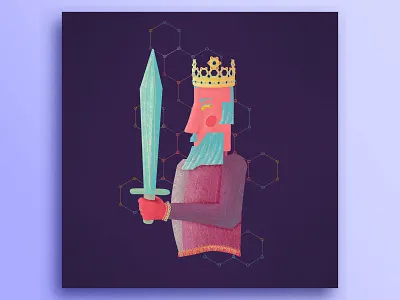 King Reïa illustration ipad ivi topp king the king
