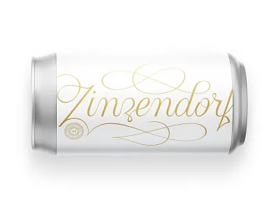 Zinzendorf Beer Label beer design gold lettering packaging script