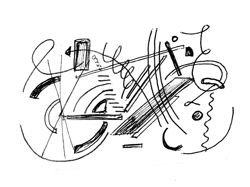 Sketch art bike poster sketch