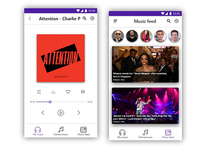 Daiily Ui 009 Music player. dailyui009 musicfeed musicplayer musicplayerui newsfeed uidesign uxdesign
