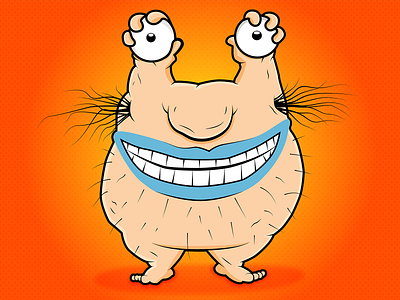 Krumm 90s cartoons aaahh!!! real monsters drawing illustration krumm monster vector