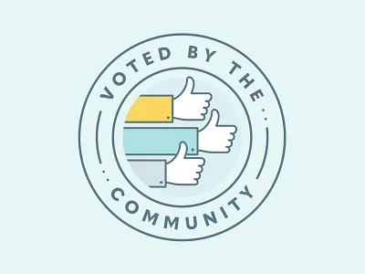 Voted icon illustration label quasimoda extra bold