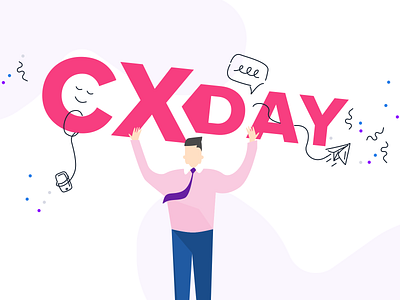 Happy Customer Experience Day! branding character color concept customer customerexperience cx cxday day design drawing experience happy happyday icon illustration journey logo ui ux