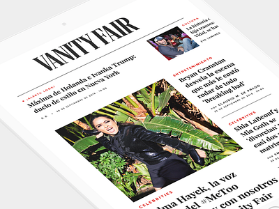 Vanity Fair Spain design editorial layout typography ui ux webdesign