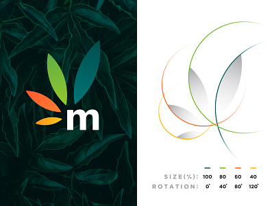 Maconha - Logo Construction brand identity branding clean design gradient grid leaf logo minimal