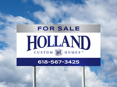 Holland Custom Homes Sign construction home builder real estate sign