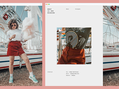 OOTD Blog Concept blog clean editorial fashion grid homepage interface landing layout minimal simple split style ux web web design website