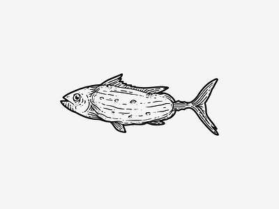 Pickle Fish doodle drawing fish fish logo illustration pickle