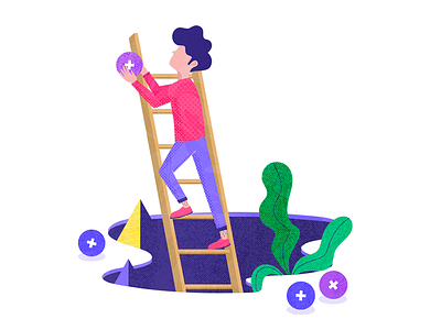Itsalive - illustration #2 chatbot geometric illustration itsalive ladder textures