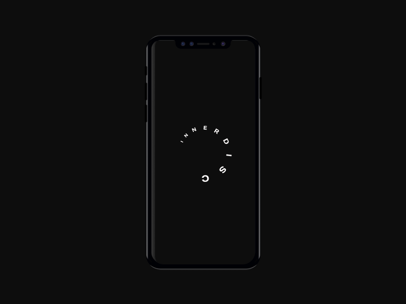 Loader - Innerdisc branding concept design creative deformation gif gif animation iphonex loader logo turbulence turn uidesign