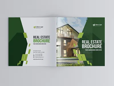 Real Estate Square Brochure branding brochure brochure mockup catalog dl flyer flyer flyer mockup house rent illustration leaflet logo mockup postcard property sale rack card real estate real estate agency real estate logo square brochure vector