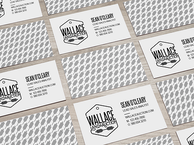 Wallace Land & Auction Brand Identity branding business card design design layout logo