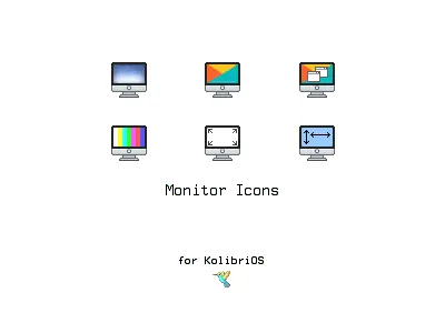 KolibriOS Monitors 32x32 display icon kolibri kolibrios monitor screen
