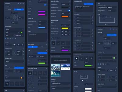 Visual Builder Inspector elements icon inspector interface panel side bar sidebar ui visual builder