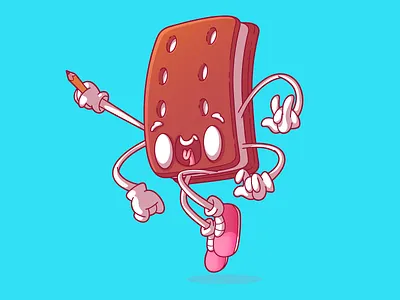 Ice Cream Sandwich Attack brasil brazil campinas character charactern color design flat food fun illustration sao paulo thunder rockets ui
