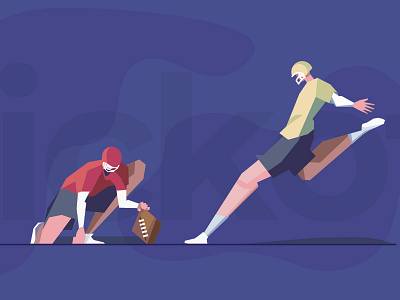 The Kickoff athlete bold character consulting editorial football hold illustration kick minimal team building teamwork