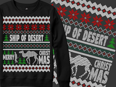 Ugly Christmas Sweater Design branding design typography vector