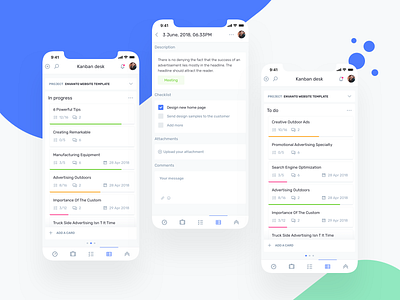 Mobile App - Kanban desk dashboard admin android app asana calendar dashboard ios jira kanban kit management productivity project task todo trello ui utility