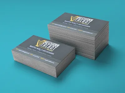 Harpist Business Cards branding business card design design layout logo