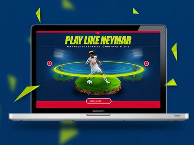 Play Like Neymar UI Design for Website app branding design interface ui design user interface design