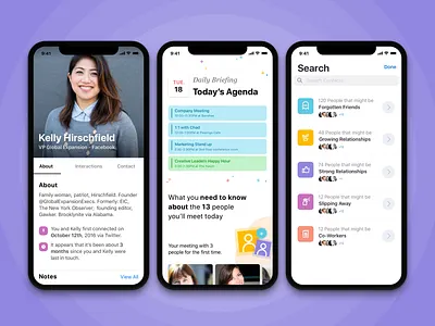 Relationship Improvement App agenda app calender illustration lists mobile profile