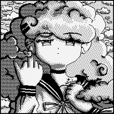 Impolite 1 bit 1bit illustration oc pixel art