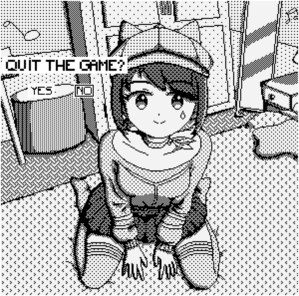 Fanart Mita (Miside) 1 bit animation fanart gif illustration miside mita pixel art