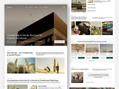 Khazanah - Hajj and Umrah Landing Page clean hajj islam landing page moslem tour travel travel agency trip ui umrah ux web web design