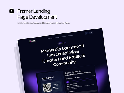 Hammerspace Landing Page. animation branding landing page ui web design web3 web3 design website