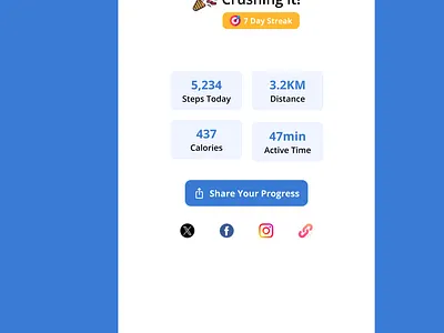 Social Share Screen #DailyUI app branding design graphic design illustration logo typography ui ux vector