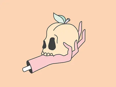 Lifes A Peachy adobe draw design fruit hand illustration illustrator peach sketch