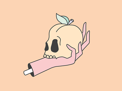 Lifes A Peachy adobe draw design fruit hand illustration illustrator peach sketch