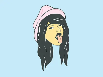 Self Portrait adobe draw design girl girl gang illustration illustrator self branding self portrait sketch vector