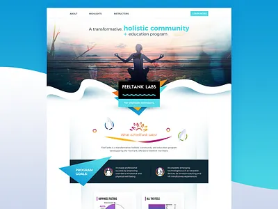 Holistic Lifestyle Landing Page (Work In Progress) colorful doctor feel fitness flower healer healing iwatch landing medicine meditation mental health modern natural nature organic psd tracking website yoga