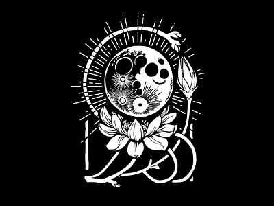 Inktober Day 2 - Tranquil art cintiq digital illustration inktober inktober2018 lotus moon tranquil witchy