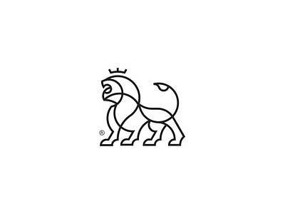 Lion Logo animal king lineart lion logo modern simple wild