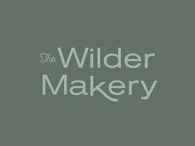 The Wilder Makery branding identity logo typography