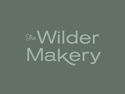 The Wilder Makery branding identity logo typography