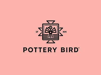 Pottery Bird badges bird graphic graphic design icon logo mexico new mexico packaging pottery santa fe