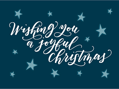 Joyful Christmas hand lettering lettering vector lettering