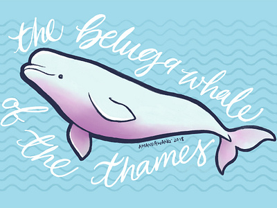 Beluga Of The Thames beluga design illustration thames whale